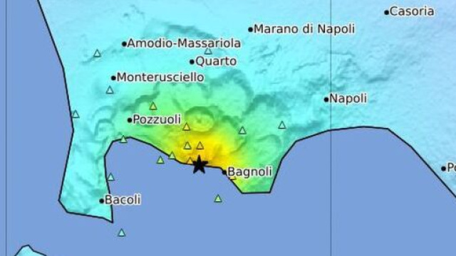 Mappa del terremoto ai Campi Flegrei - © INGV