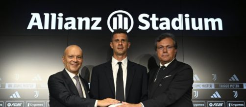 Maurizio Scanavino, Thiago Motta e Cristiano Giuntoli © Juventus FC