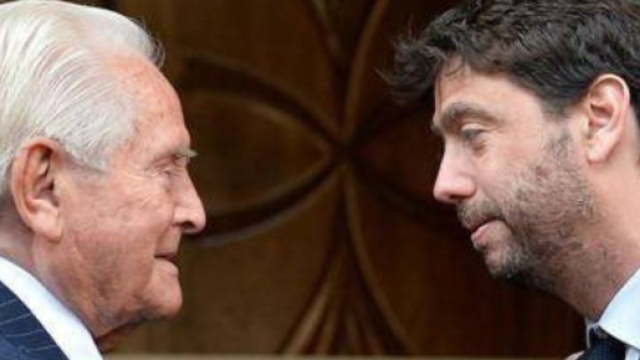 Giampiero Boniperti ed Andrea Agnelli. Foto da &copy; X/Agnelli