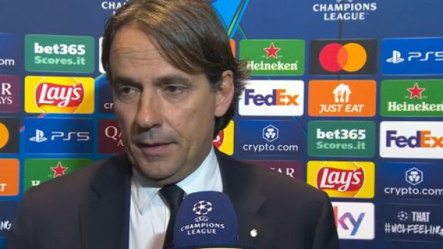 L'allenatore dell'Inter Simone Inzaghi - screenshot &copy; Sky Sport
