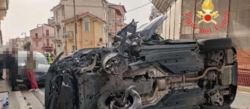 Incidente stradale nel catanzarese - © Vigili del Fuoco.