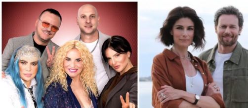 Il cast di The voice Senior © Rai \\\ I protagonisti de Le onde del passato © Mediaset