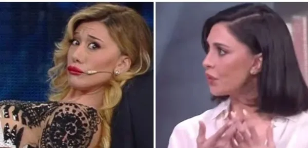 Virginia Raffaele e Belen Rodriguez © screenshot TvTalk - Rai 3.