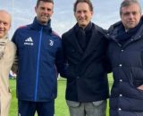 Maurizio Scanavino, Thiago Motta, John Elkann e Cristiano Giuntoli. Foto © Juventus