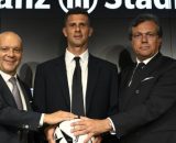 Maurizio Scanavino, Thiago Motta e Cristiano Giuntoli. Foto © Juventus