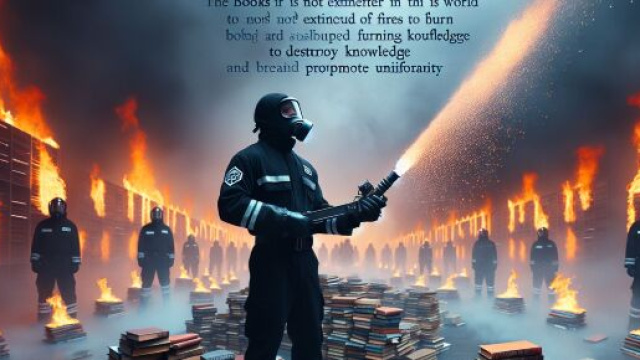 Immagine ispirata a Fahrenheit 451 per il Cancro. &copy; Immagine creata con DALL&middot;E