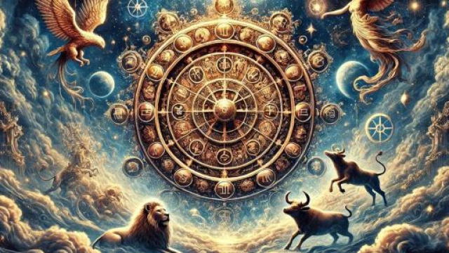 Immagine ispirata al tarocco della ruota della fortuna © Immagine creata con Dall-E.