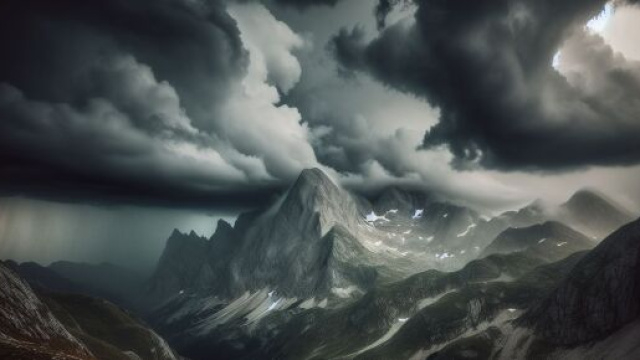 Immagine ispirata a Cime tempestose per il Cancro. &copy; Immagine creata con DALL&middot;E