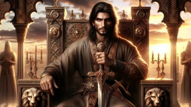 Immagine ispirata a Le Morte d'Arthur per il Leone. © Immagine creata con DALL·E