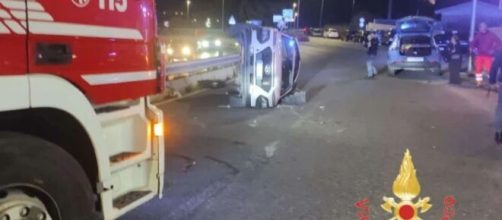 Incidente stradale a Catanzaro - © Vigili del Fuoco di Catanzaro