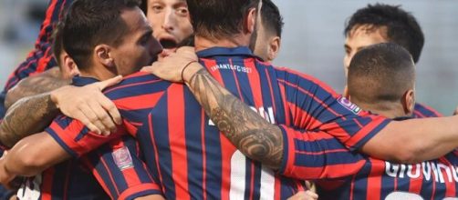 I calciatori del Taranto mentre esultano - © Facebook / Lega Pro