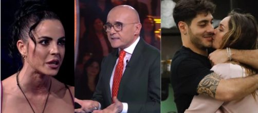 Shaila Gatta, Alfonso Signorini, Helena Prestes e Javier Martinez - screenshot © Mediaset.