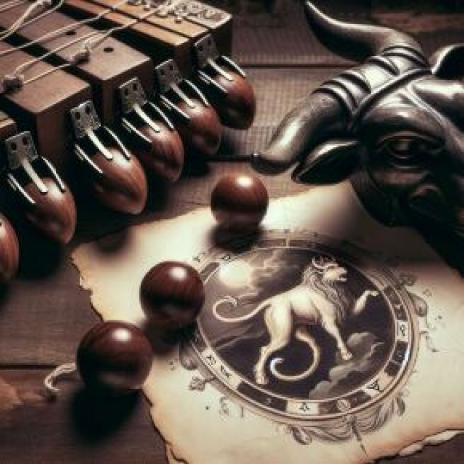 Nacchere della Smorfia napoletana per il Toro. © Immagine creata con Dall-E