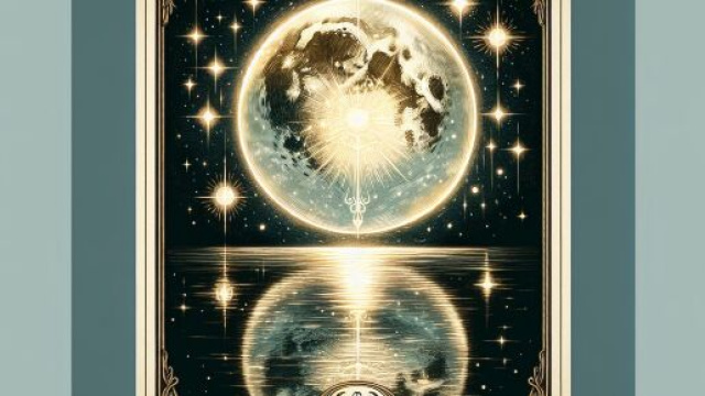 La carta dei tarocchi La Luna associata al segno del Cancro rappresenta un viaggio nell'inconscio. © Immagine creata con Dall-E
