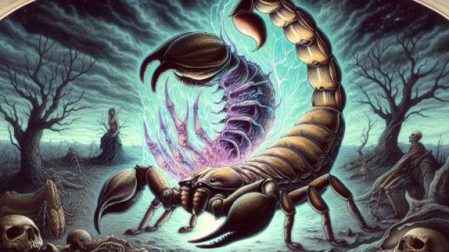 Morte rappresentata dallo Scorpione, simbolo di trasformazione e rinascita. © Immagine creata con Dall-E