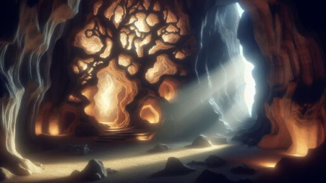 La Vergine e la grotta rappresentata dal numero 74 della Smorfia napoletana. © Immagine creata con Dall-E