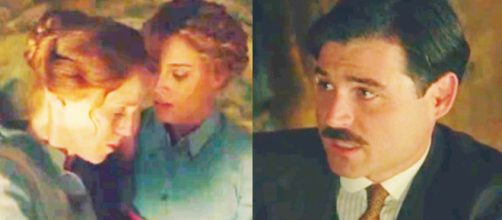 Pia, Jana e Manuel in scena, screenshot © La Promessa.