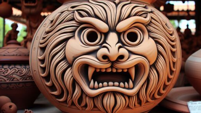 Immagine ispirata al vaso di creta, simbolo della Smorfia assegnato al Leone. &copy; Immagine creata con Dall-E