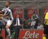 Il contatto con protagonista Miralem Pjanić in Inter vs Juventus del 2018 - Screenshot © Youtube
