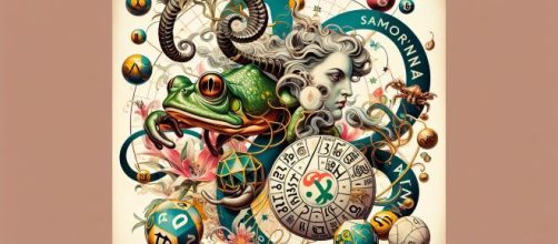 Un segno del Capricorno intrecciato con il simbolo della donna, simbolo dell'audacia e della libertà. © Immagine creata con Dall-E