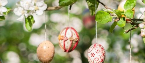 Uova di pasqua appesi a un albero ©Pixabay