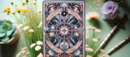 La carta dei tarocchi del Mondo guida il Sagittario il 17 aprile. © Immagine creata con Dall-E