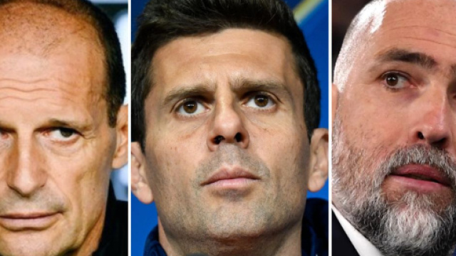 Massimiliano Allegri, Thiago Motta e Igor Tudor. Foto © Juventus FC