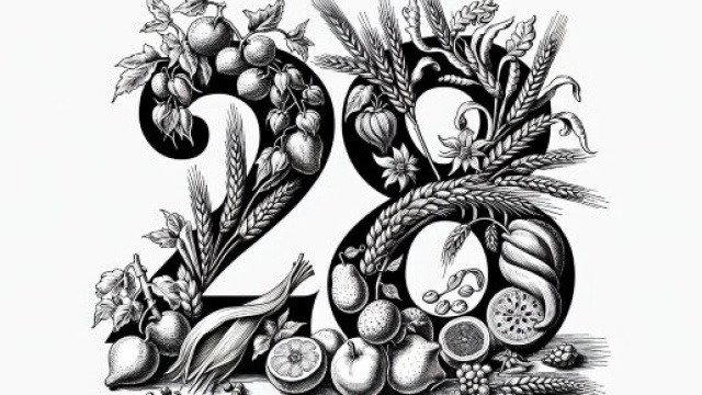 Simbolo di fecondità e nutrizione, il numero 28 rappresenta 'e zizze per il segno della Vergine. © Immagine creata con Dall-E