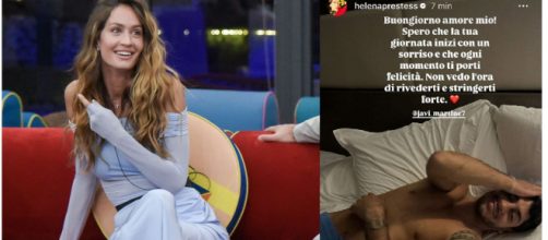 Helena Prestes e Javier Martinez - screenshot © Mediaset/Instagram.