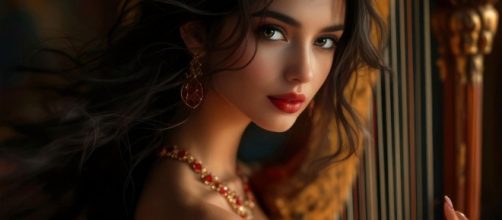 Volto di donna con arpa © Pixbay IA