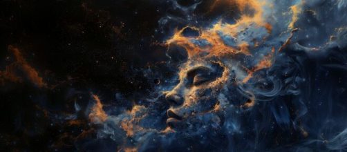 Cielo stellato con la forma di un volto (©pixabay)