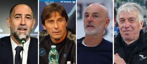 Igor Tudor. Foto © Juventus. Antonio Conte. Foto © Napoli. Stefano Pioli. Foto © Al Nassr. Giampiero Gasperini. Foto © Atalanta B.C.