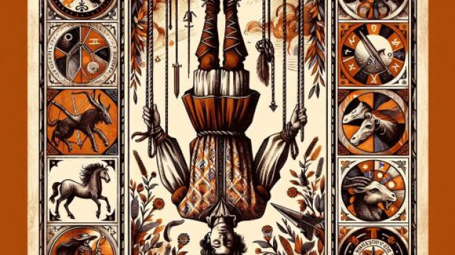 L'Appeso dei tarocchi per il Sagittario. &copy; Immagine creata con Dall-E