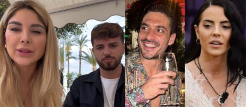 Chiara Cainelli, Alfonso D'Apice, Lorenzo Spolverato e Shaila Gatta (© Grande Fratello/Mediaset).