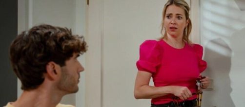 Noah e Greta in una scena di Tempesta d'amore © Rete 4.