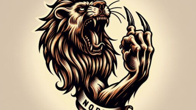 Il Leone si trova ad affrontare la simbologia del coltello, numero 41 della Smorfia napoletana, questo 25 aprile. © Immagine creata con Dall-E