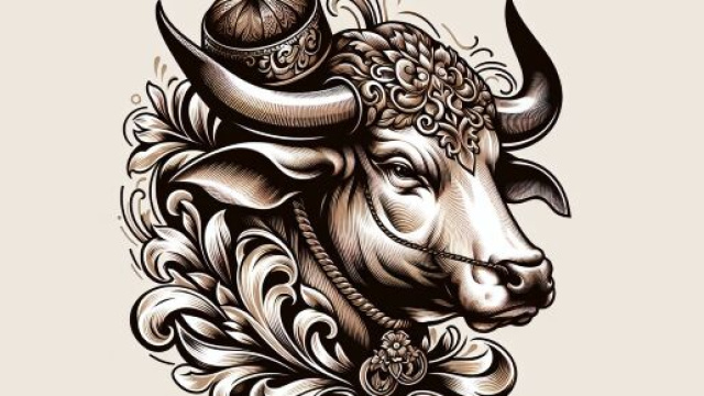 Immagine ispirata al numero 54 della Smorfia napoletana per il segno Toro: 'o cappiello. © Immagine creata con Dall-E