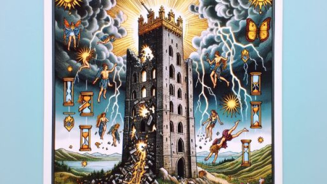 La carta dei tarocchi La Torre accompagna le profonde trasformazioni dello Scorpione. © Immagine creata con Dall-E