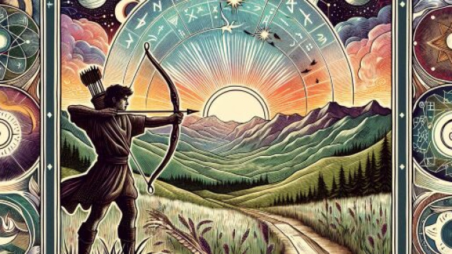 Oroscopo dei tarocchi per il Sagittario con la carta del Mondo. © Immagine creata con Dall-E