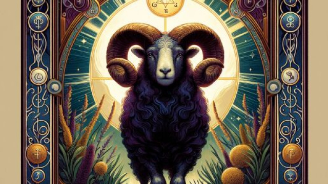 Illustrazione ispirata al segno zodiacale dell'Ariete. © Immagine creata con Dall-E