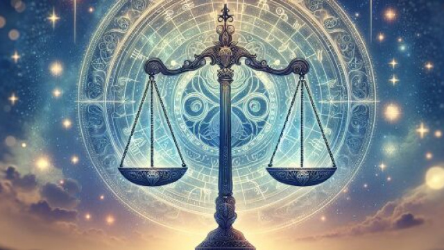 Immagine ispirata al segno zodiacale della Bilancia. © Immagine creata con Dall-E
