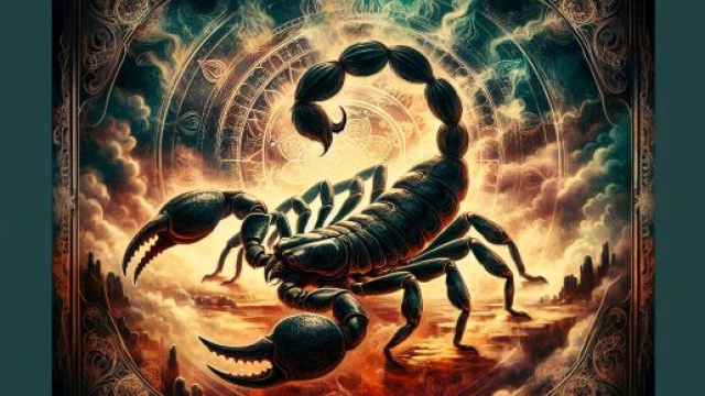 La carta dei tarocchi della Morte rappresentata per il segno dello Scorpione. © Immagine creata con Dall-E