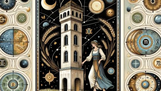 La carta della Torre racchiude per la Vergine il potere di trasformazioni profonde. © Immagine creata con Dall-E