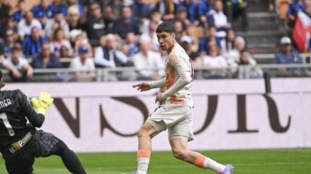 Il gol di Matias Soulé contro l'Inter © AS Roma