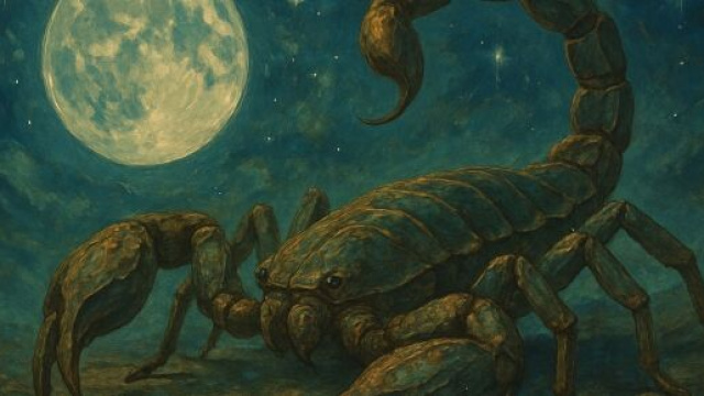 Illustrazione ispirata al segno zodiacale dello Scorpione. © Immagine creata con Dall-E