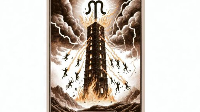 Oroscopo di domani con la Torre per l'Ariete. © Immagine creata con Dall-E