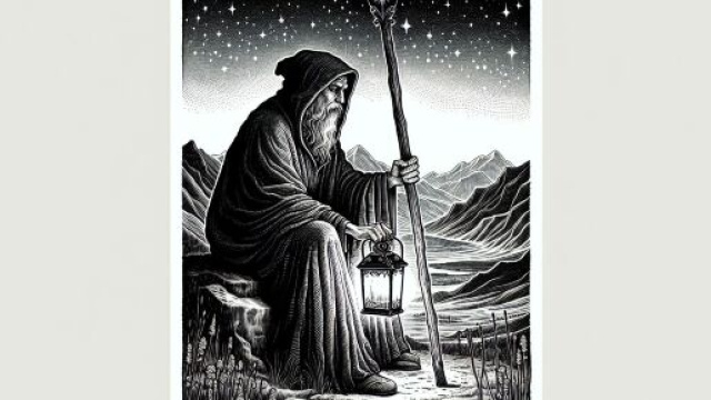 L'immagine mostra la carta dell'Eremita, simbolo di introspezione per i nati sotto il segno della Vergine. &copy; Immagine creata con Dall-E