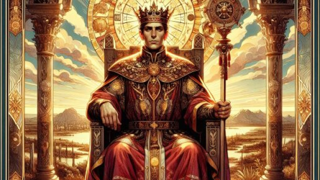 Il Leone e L'Imperatore: una guida autorevole protegge con saggezza. © Immagine creata con Dall-E