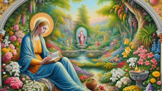 Il numero 21 della Smorfia Napoletana, Vergine, e la rinascita spirituale attraverso il giardino. &copy; Immagine creata con Dall-E