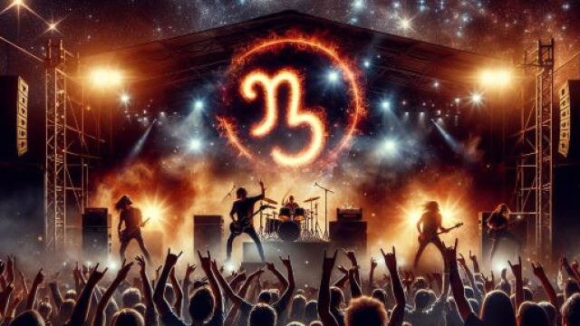 Immagine ispirata a un concerto rock per il Sagittario. &copy; Immagine creata con Dall-E